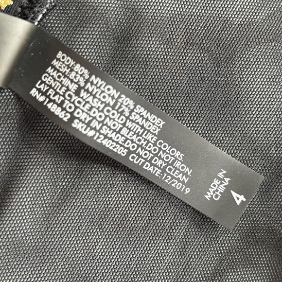 Torrid Swim Bottoms Womens 4 4X Galaxy Gold Foil Star High Waist Ruched Cutout - Picture 5 of 11